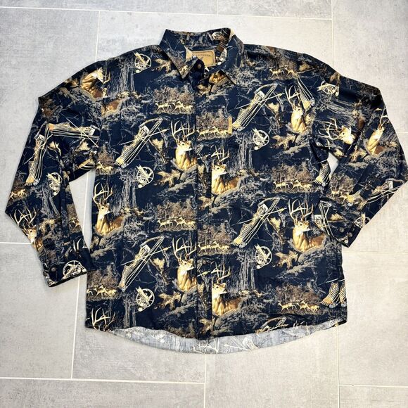 North River Outfitters Buck Bow Deer Hunting Long Sleeve Shirt Size Large - Picture 1 of 6